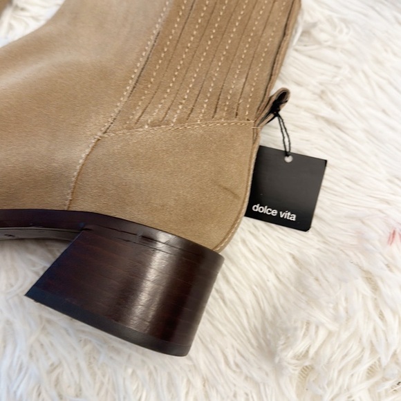 NEW Dolce Vita X Anthropologie Linny Chelsea Boot heel ankle women size 6, 8 - Picture 7 of 8